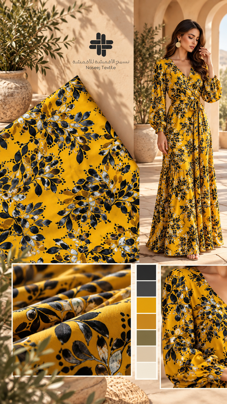 Yellow Abstract leaves
