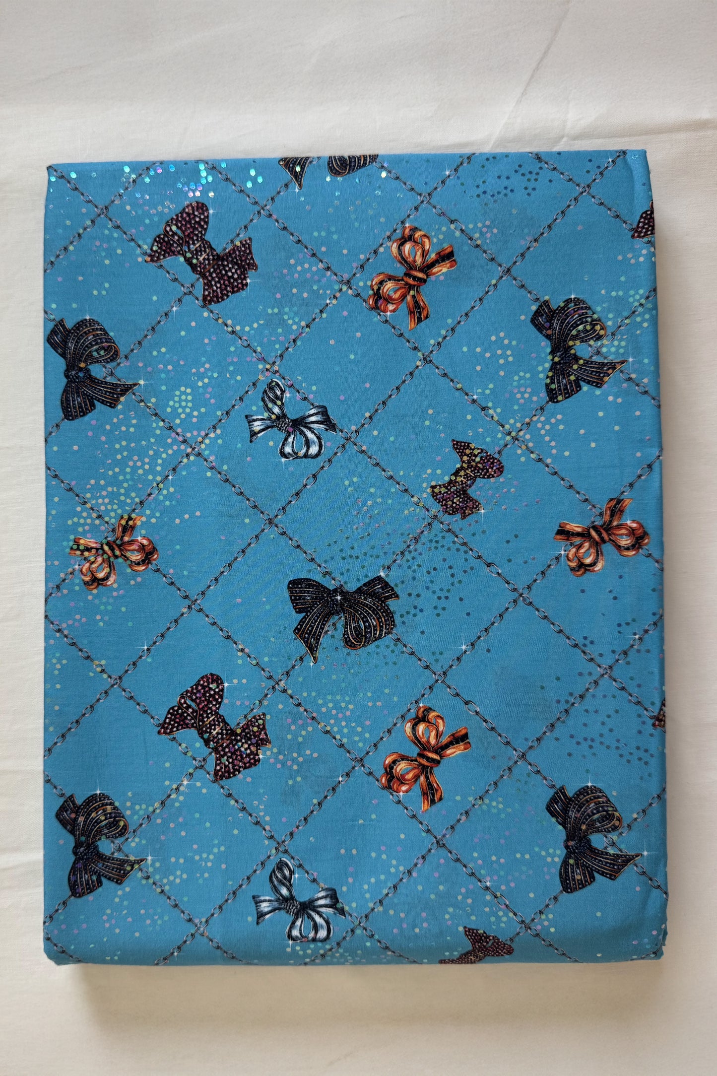 Glitter Bow Jewelry Chains in Turquoise