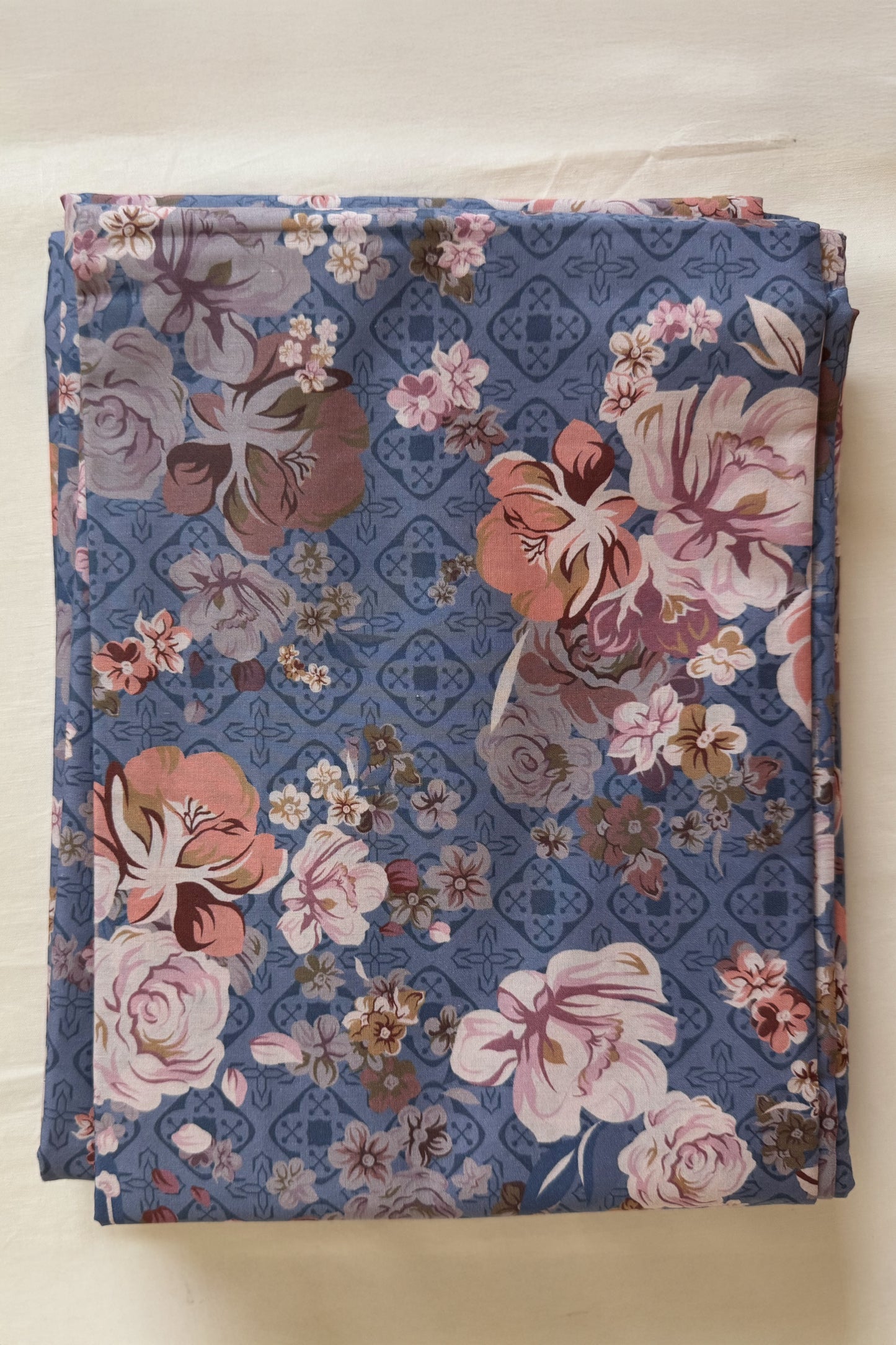 Navy Geometric Flowers