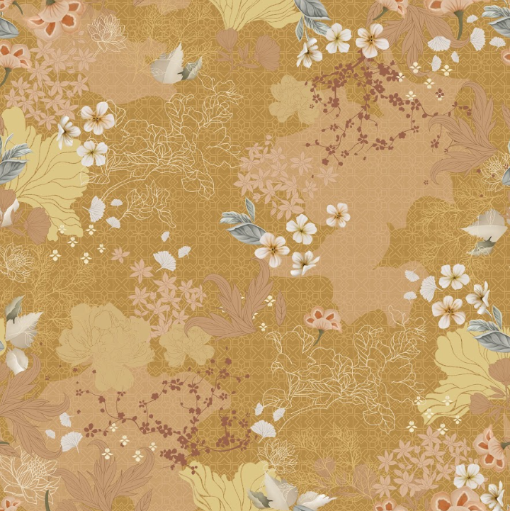 Golden Geometric Flowers