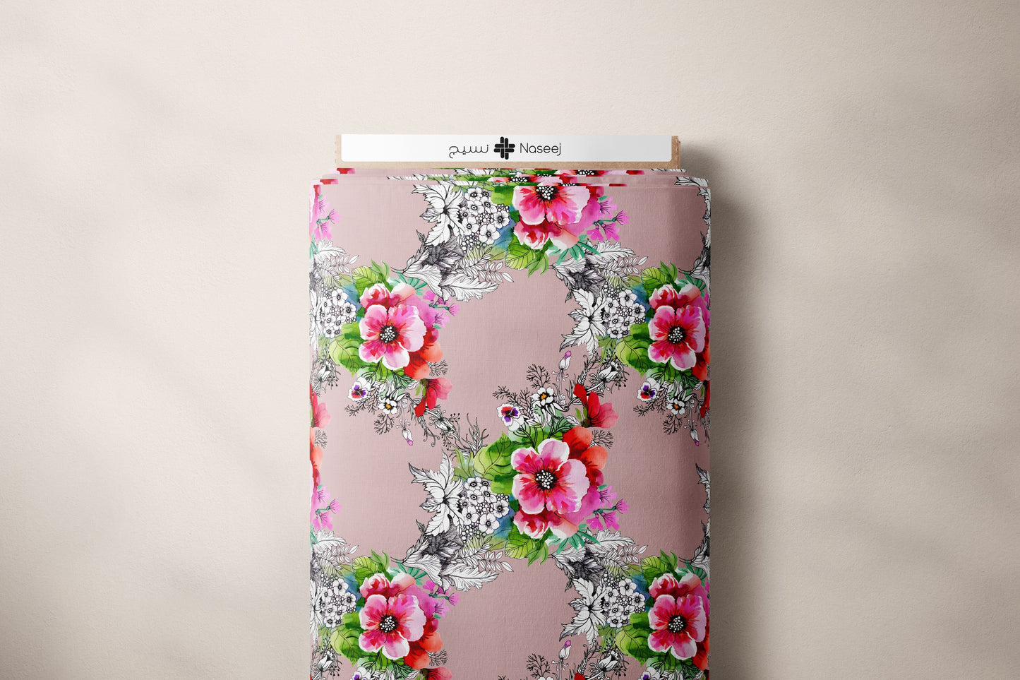 Pink White Inked Interlock