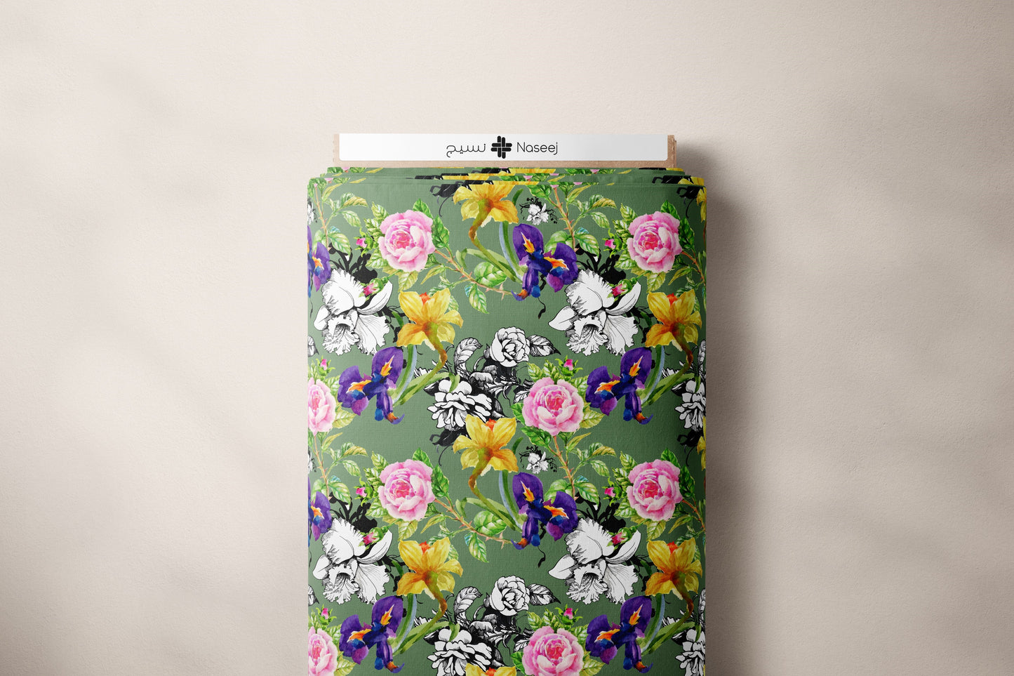 Green White Inked Garden