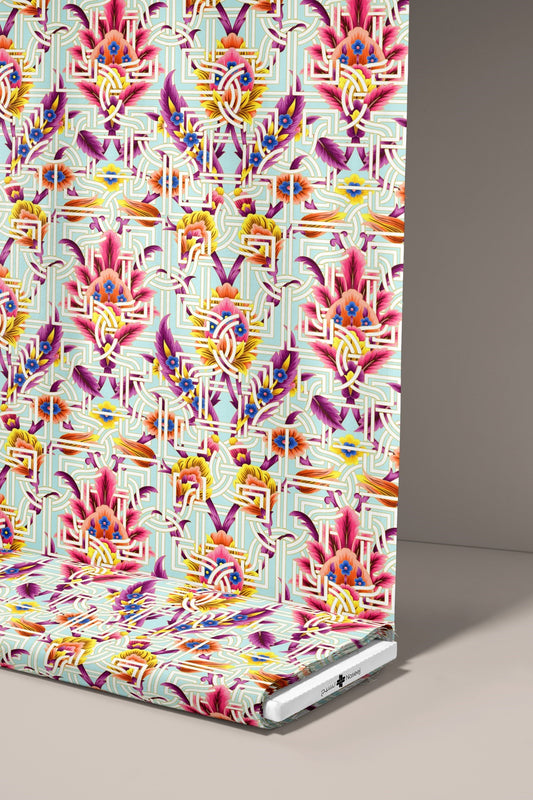 Turkish Geometric Floral in blue