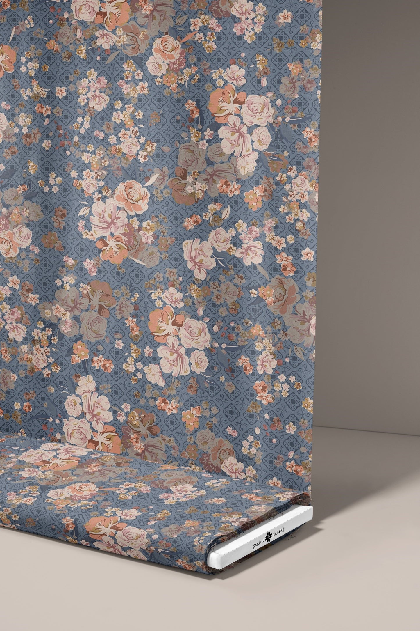 Navy Geometric Flowers