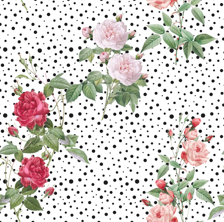 Vintage Rose Polka