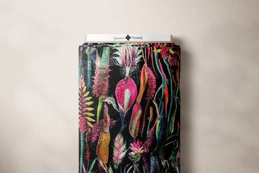 Tropical Forest in Leopard Jacquard