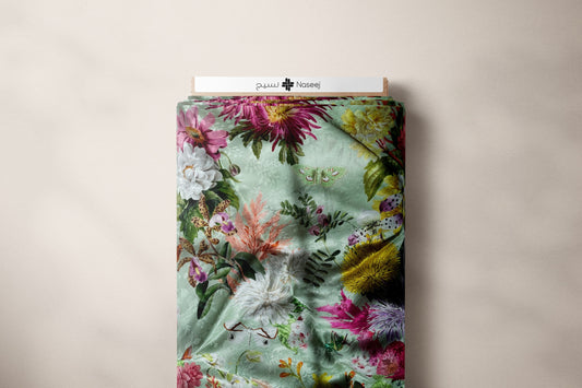 Floral Lush in Jacquard Silk